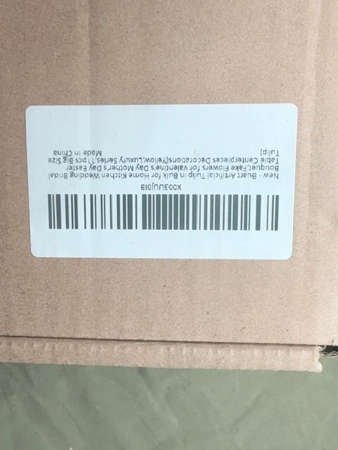 Buart 9Pcs Artificial Luxury Tulip Flowers, Long Stem and Green Leaves, Yellow,  - Imagem 4 de 4