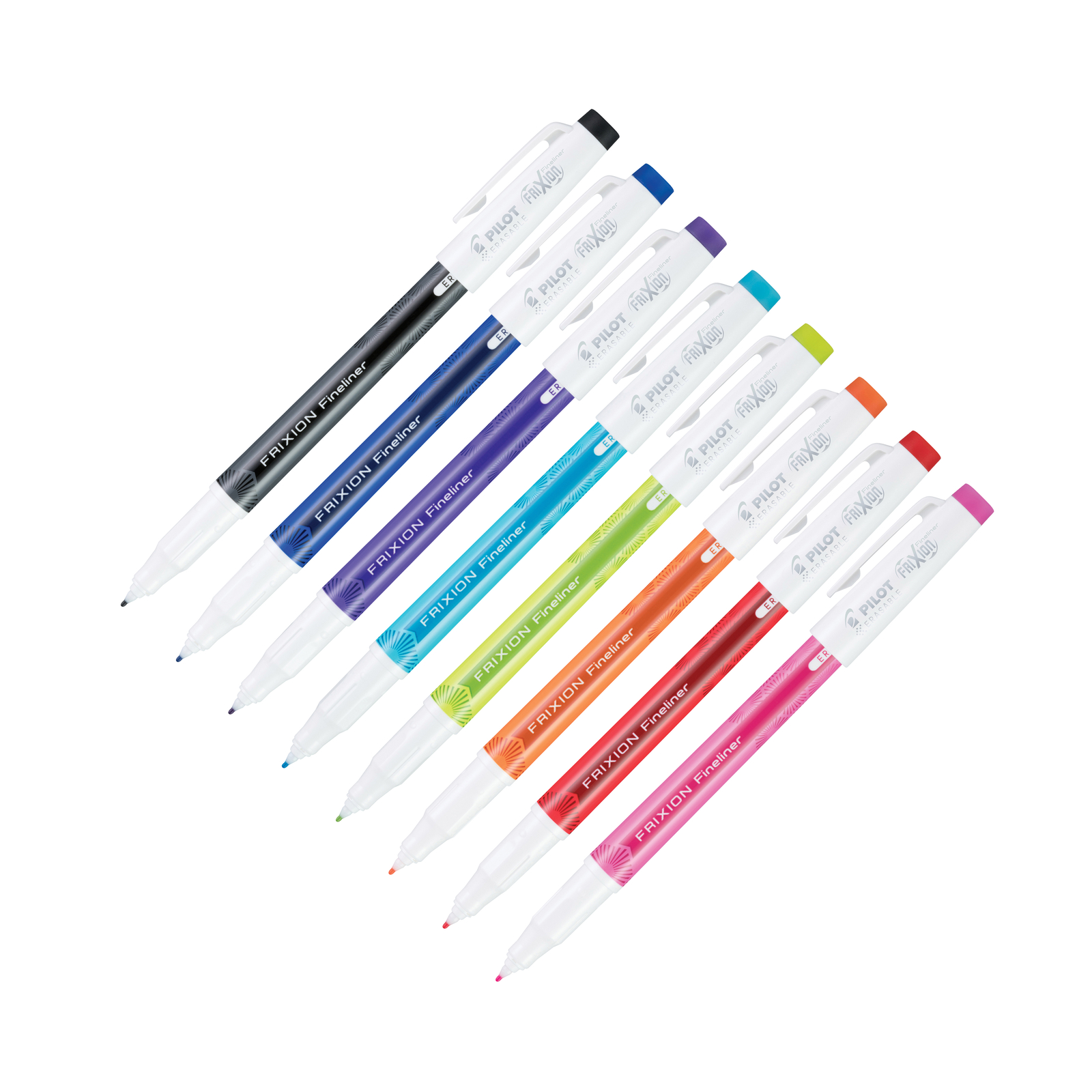 Pilot FriXion Fineliner Erasable Marker Pens - Fine Point - Pack of 8 - NEW