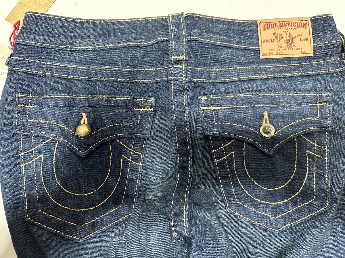 NEW $272 TRUE RELIGION Jeans Womens Billy Straight Leg Vintage