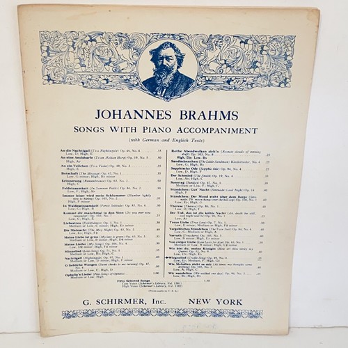 Vintage 1937 Wiegenlied German & English  Piano Sheet Music Johannes Brahms