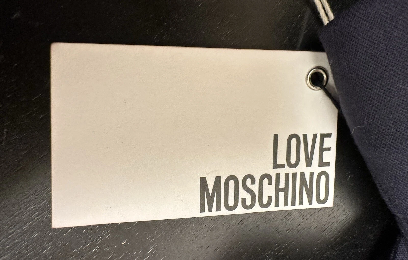 Abito Love Moschino blu navy taglia US 8 Made in Italy nuovo con etichetta
