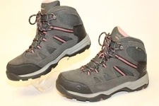 Hi-Tec Waterproof Gray Suede Textile Women Size 6 M 37 Lace Up Hiking Boots 9102