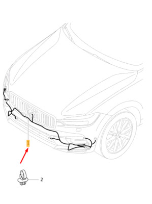 VOLVO XC60 MK2 Front Parking Aid System Wiring Harness 32287398 NEW ...