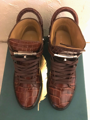 Buscemi 100MM Brown Croc BUSCEMI 100MM Belt Weave Croc Leather Men main image 2