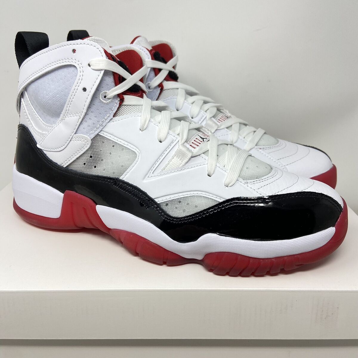 Nike Air Jordan Jumpman Two Trey Bred White Black Red Men's Nike Air Jordan Jumpman Two Trey Bred White Black Red Men's
