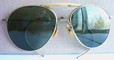 Vintage WW2 Aviator/Pilot Sunglasses Military AN6531 Type 2 Yellow Color Frames