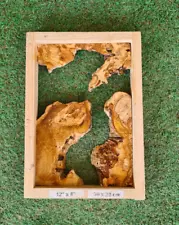 12'' x 8'' Live Edge Olive Wood Board For Resin Art Projects, Epoxy Board Wood