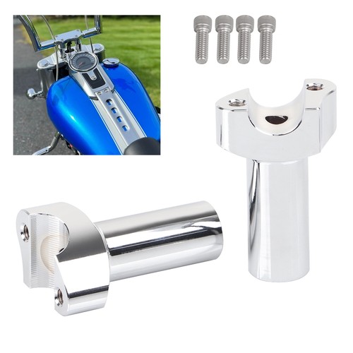 Chrome 3 1/2" Handlebar Risers For Harley Road Glide Dyna Wide Glide FXDWG US - 第 1/13 張圖片