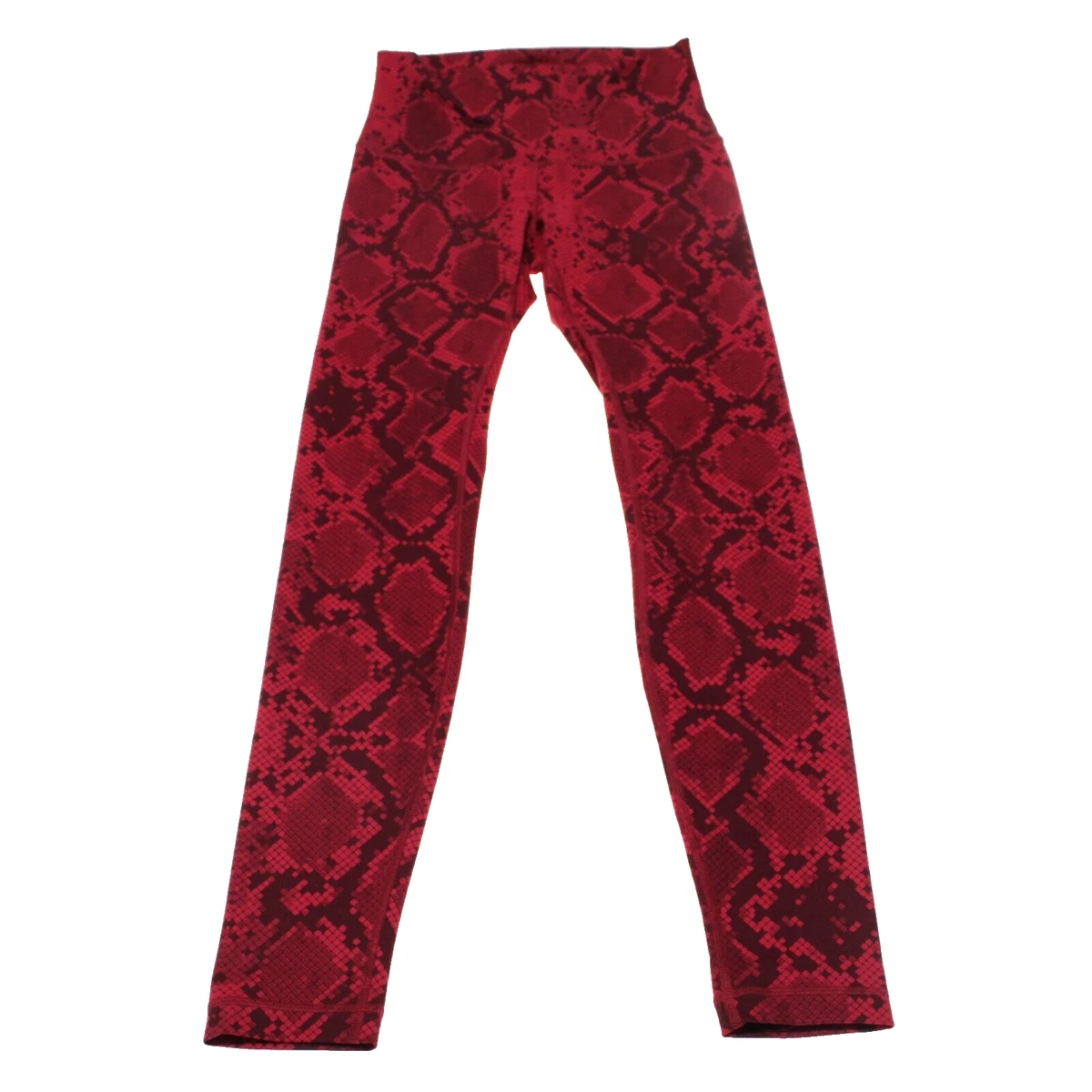Lululemon Leggings Size 8 in Red Snakeskin Print 32 Inch Inseam Long Tall Length