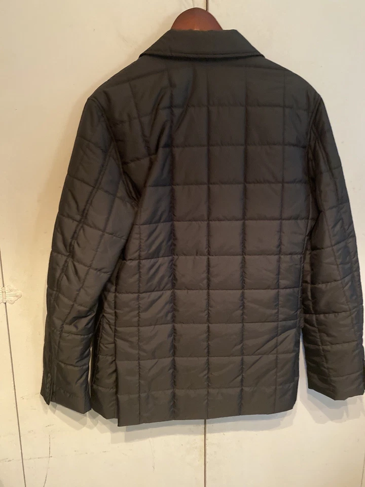 NWT LANDS END Men Sz Small Black Quilted Primaloft Blazer Jacket Puffer - Image 4 of 4