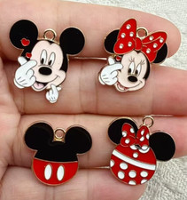 40pcs mickey minnie Metal Charm DIY earrings Pendant Necklace Jewelry Making