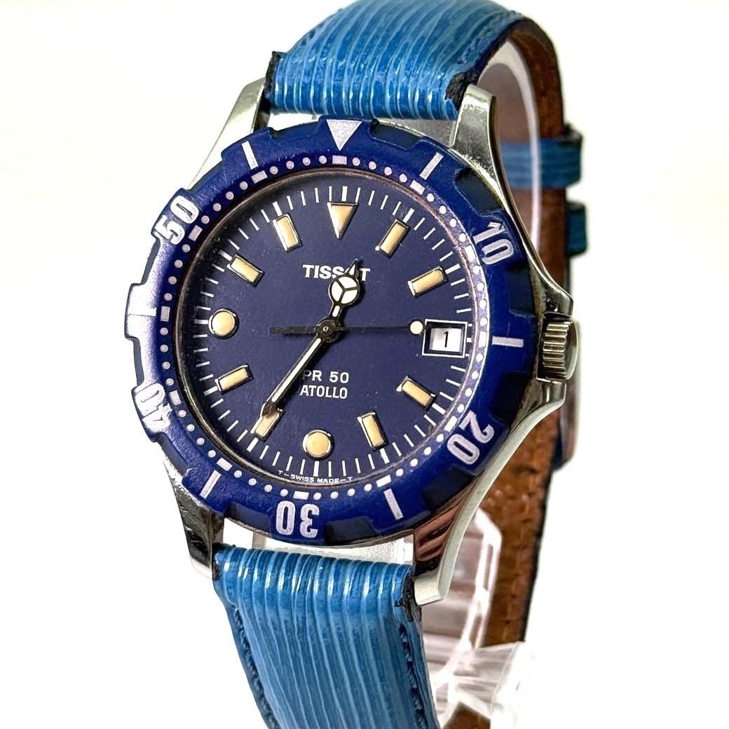 TISSOT PR50 J185 285K Quartz Men's Watch Date Battery Replaced