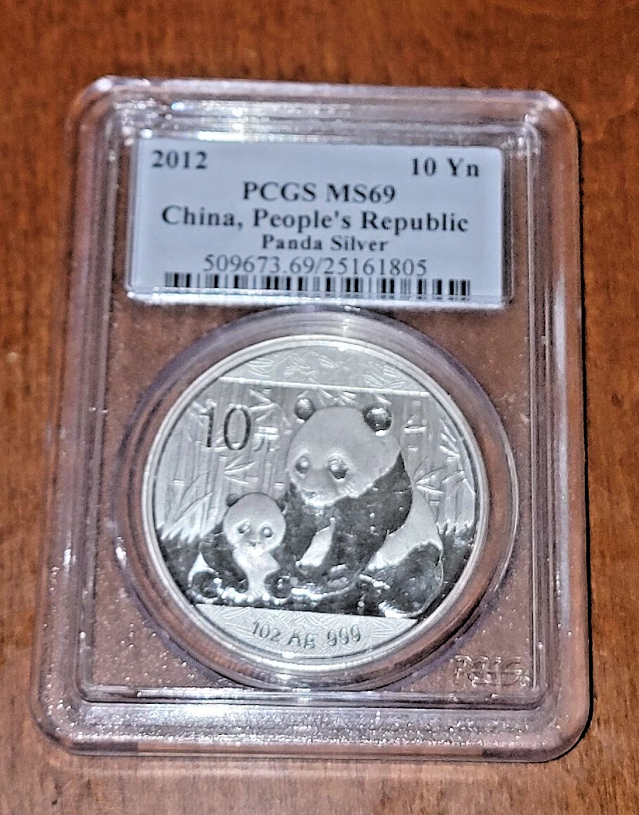 Chinese Panda MS 69 PCGS Certified Silver Bullion Coins for sale