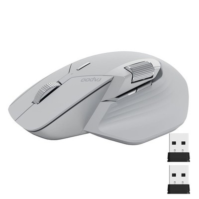 MT760 Mini Bluetooth Wireless Mouse Light Grey, 4-Device Multi-Mode, 11 Buttons