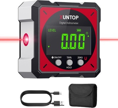 Digital Protractor Inclinometer Laser Spirit Level with LCD Display, Type-C