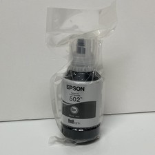 EPSON 502 Ink Bottle Exp 2025  127ml  Black - Genuine Sealed 