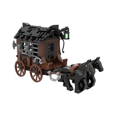 Compatible Medieval Prisoner Convoy 209 Bricks MOC Build Christmas Gift
