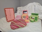 LOT. Vintage 1970s Barbie Dream House Furniture Bedroom and Living Room Set