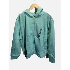 All in Motion Women Green Cotton Fleece Full Zip Hoodie Sweatshirt XL NWT