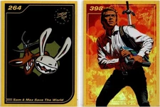 Sam & Max World & Saturday Morning #264 #398 Gold Limited Run Trading Card Mint
