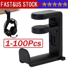 Rotating Headphone Stand Gaming Headset Holder Adjustable Under Desk Hanger Lot