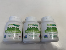 Lot 3 Xylichew 100 Xylitol Chewing Gum - Non GMO, Non Aspartame, Sugar Free Gum