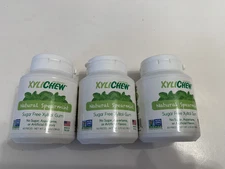 Lot 3 Xylichew 100% Xylitol Chewing Gum - Non GMO, Non Aspartame, Sugar Free Gum