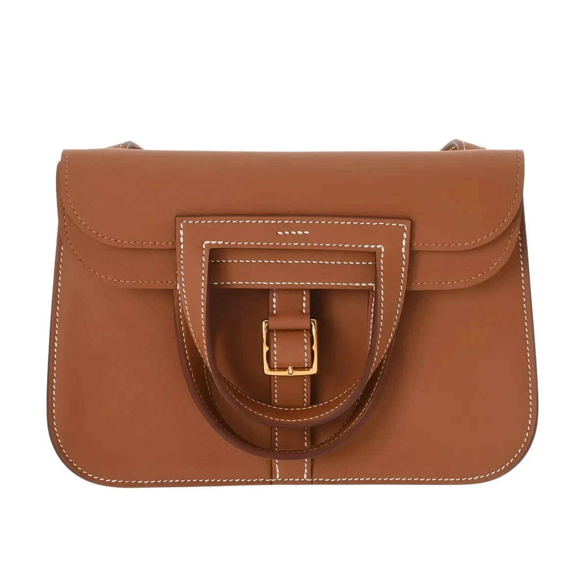 Hermes — Hermes Halzan Mini 2Way Shoulder Bag 722652 Shoulder Bag Gold #WB541