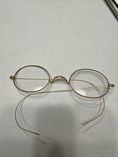 Antique Straight Temple Spectacles Metal Sitting Reading Eyeglasses 1800's Era 