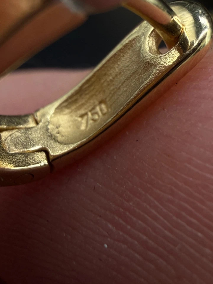 Ohrringe Gelbgold 750 / 18 Karat Ohrstecker zeitlos Diamant Brillant Bi-Color - Bild 3 von 4