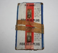 (2) Fox R/C Glo Plugs Short Ni-Cad Dry Cell Model Airplane Glow Fuel Engine Part