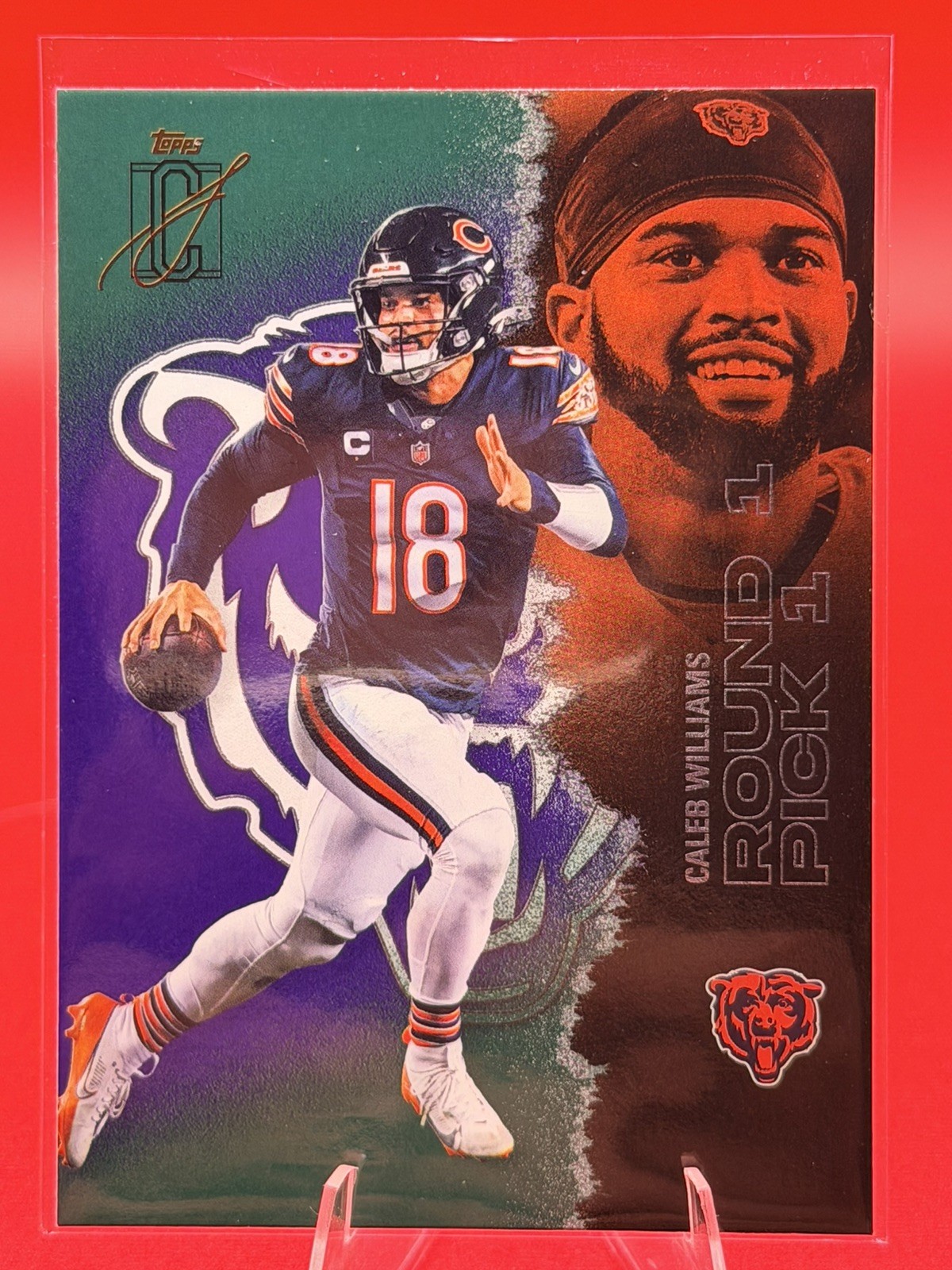 2025 Topps Signature Class - Caleb Williams #11 Green & Purple