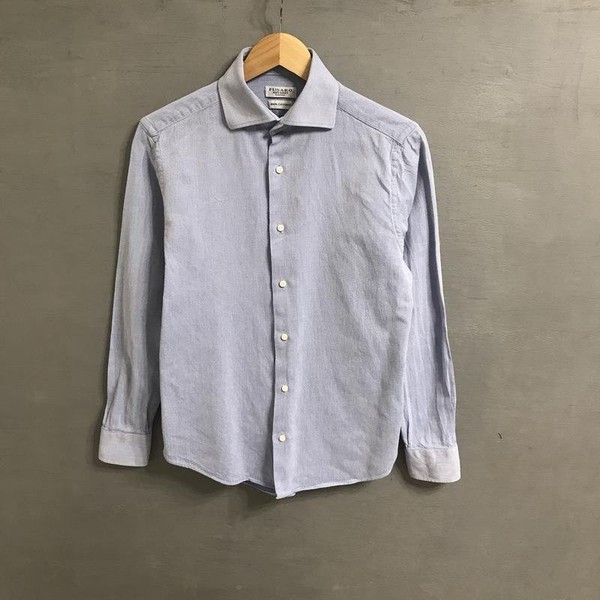 Men Fusaro Antonio Shirt Blue Cotton 36 / S / 44