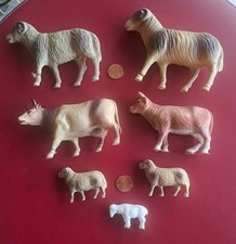 Vintage Animals Lot Celluloid Plastic Christmas Nativity Classic Farm