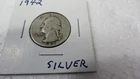 1942  Washington Quarter 25C Silver Circulated Uncertified US Coin