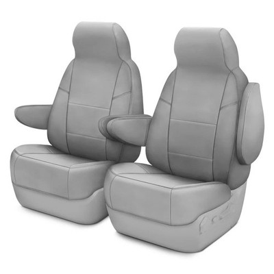 For Volkswagen Rabbit 06-08 Seat Cover Premium Leatherette 1st Row Light Gray