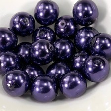 Czech Round Glass Imitation Pearls Hot Purple Pearl color 8mm 12mm 14m
