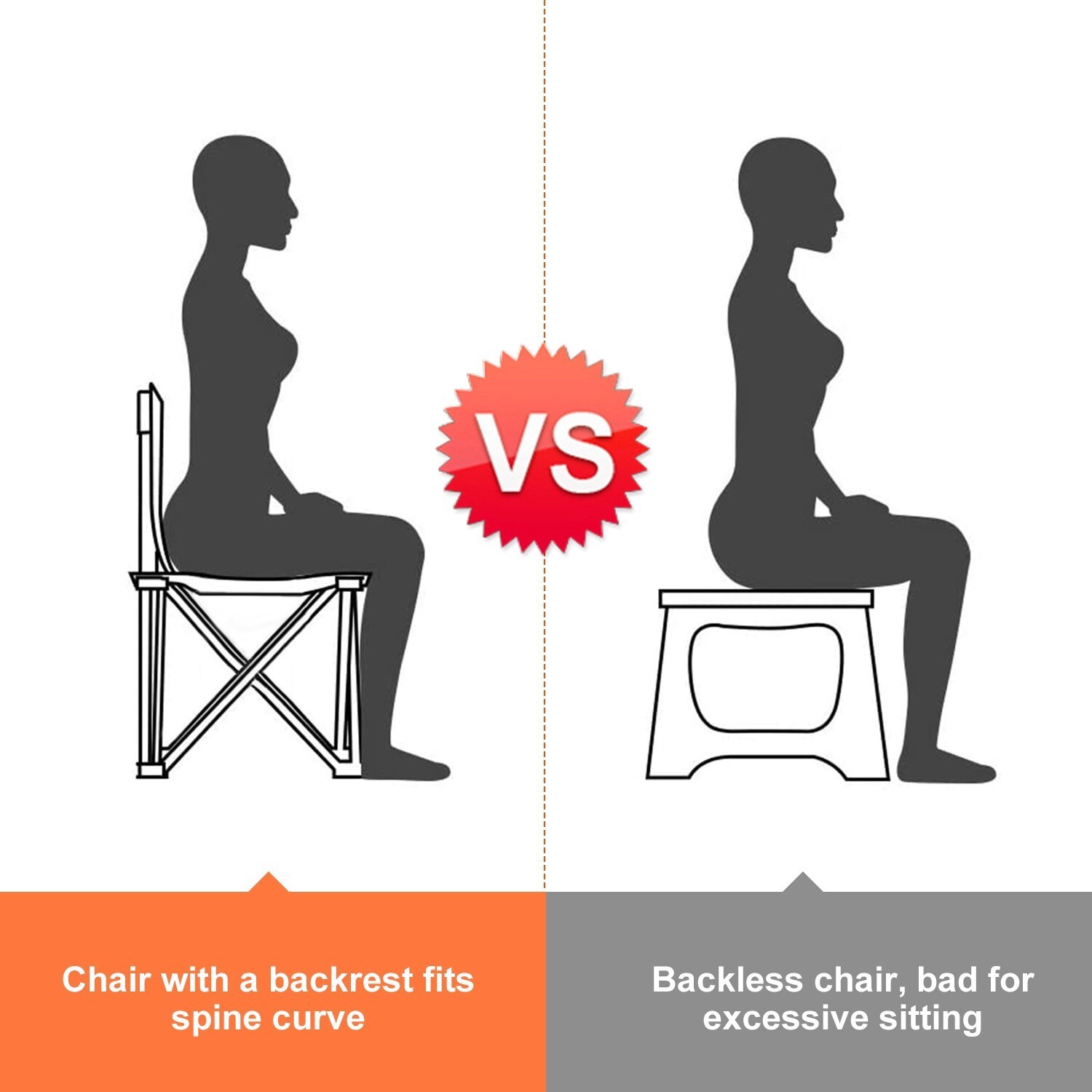 Folding Camping Chair Sun Protection Canopy Outdoor Beach Chair with Cup Holder