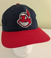 Cleveland Indians Hat/Cap CHIEF WAHOO Logo - Blue Cap / Red Bill
