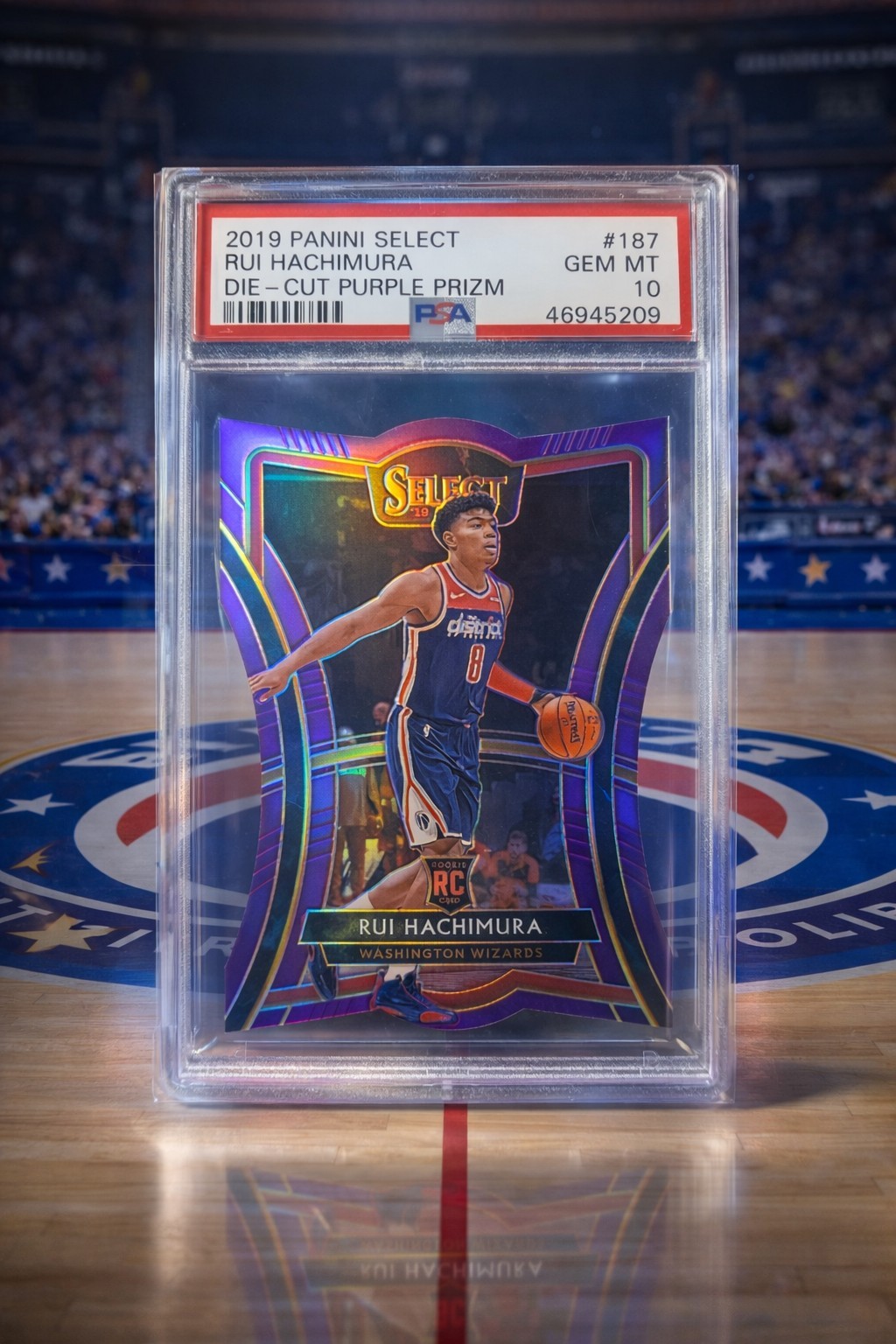 Rui Hachimura 2019 Select Purple Prizm PSA GEM 10 Die-Cut RC /99 Wizards 