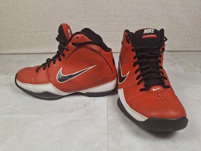 Nike Mens Air Quick Handle 472633-600 Red Black Basketball Shoes Lace Up Sz 7.5
