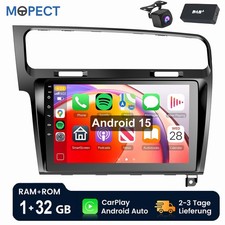 DAB+ 10.1" Android 15 Autoradio CarPlay 1+32G Für VW Golf VII MK7 2013-17 BT KAM