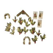 Anna Griffin 84 piece Holly Flat Embellishments
