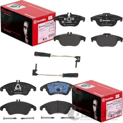 BREMBO BREMSBELÄGE VORNE + HINTEN passend für MERCEDES C/E-KLASSE W204 A/C207