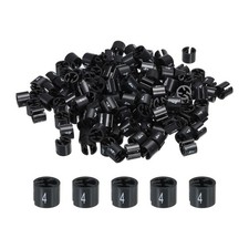 Clothes Hanger Marker Colored Hanger Sizer Garment Tag Number 4, Black 150pcs