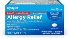 Amazon Basic Care Allergy Relief Loratadine Tablets 10 mg, 90 Count Packaging m