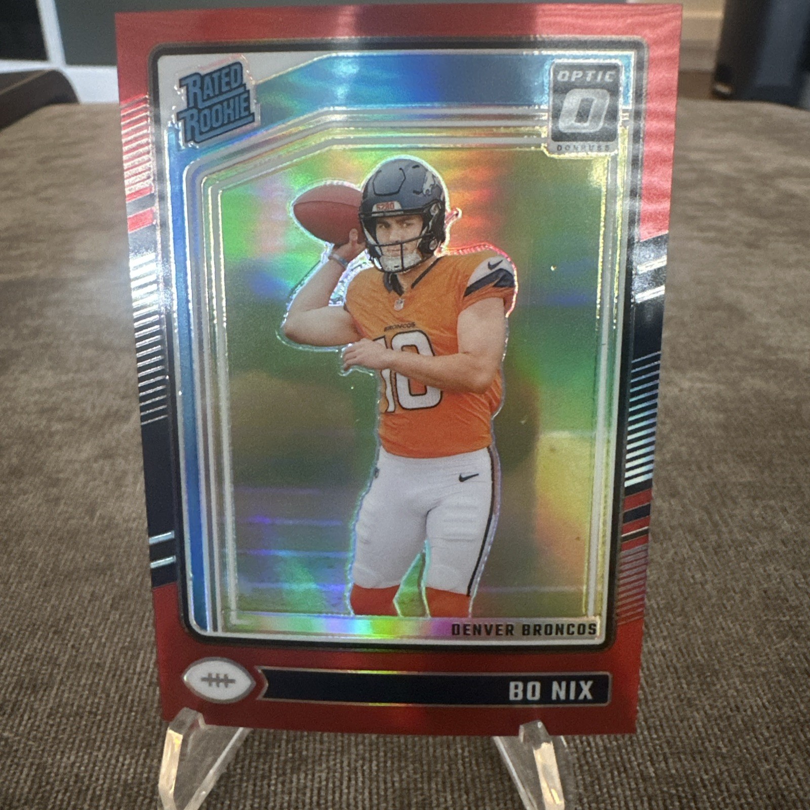 Bo Nix 2024 Panini Donruss Optic #209 Red Rated Rookie /125