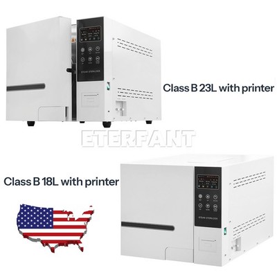 18/23L Class B Dental Steam Sterilizer Autoclave Vacuum Sterilization+Printer