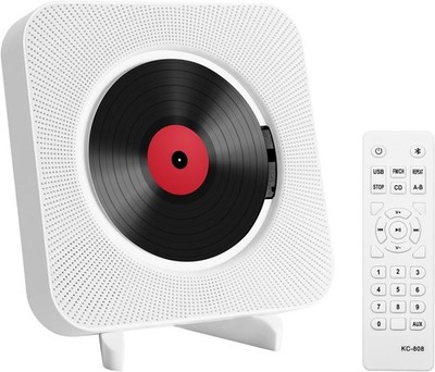 Adirigo Musik CD Player Bluetooth Desktop Wandmontage Tragbar HiFi Lautsprecher
