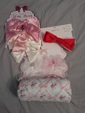 Lot Of Mixed Child Hair Bows Pink Red White New